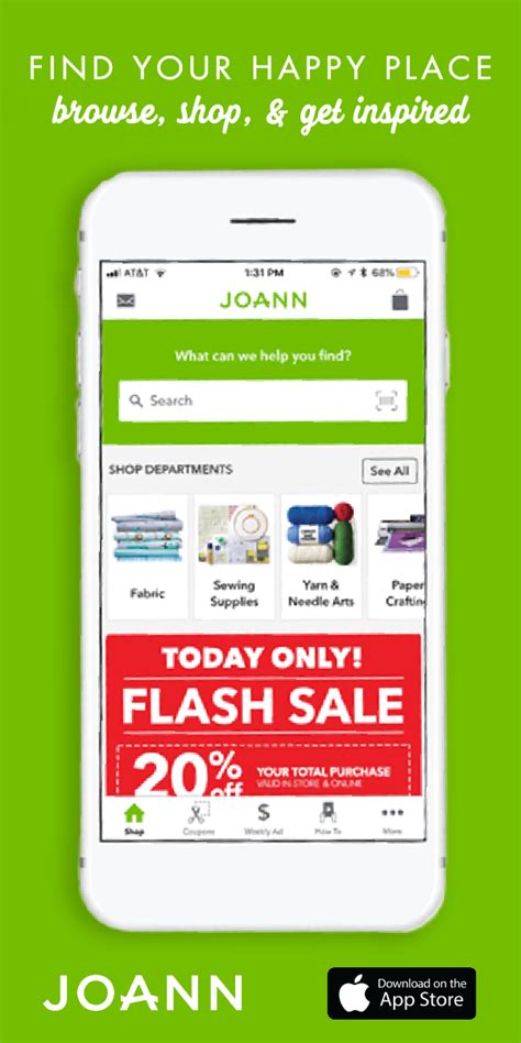 WHEN YOU DOWNLOAD OUR APP. . Joann fabrics app